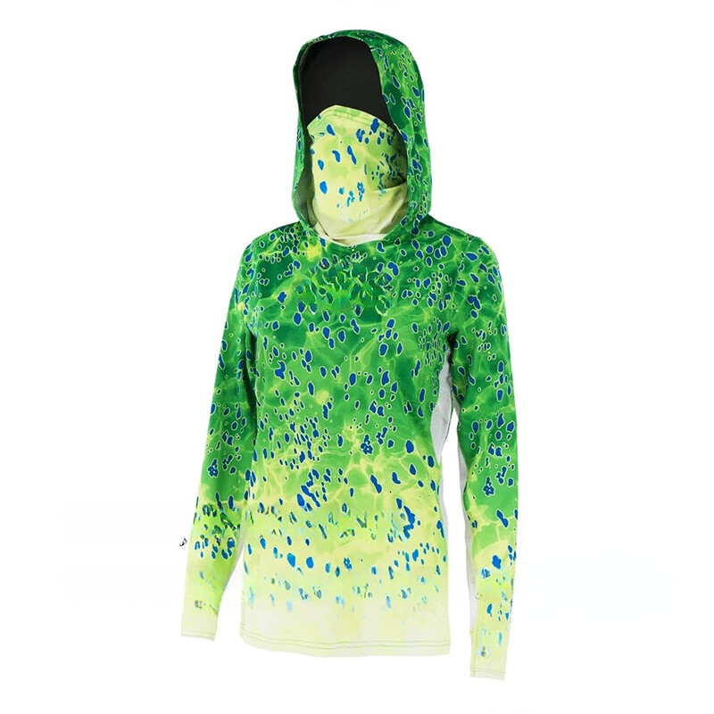 Ribičke majice Ženske majice dugih rukava s UV zaštitom Ribolovne majice s kapuljačom Maska za lice Odjeća Prozračna UPF50+ Odjeća za ribolov