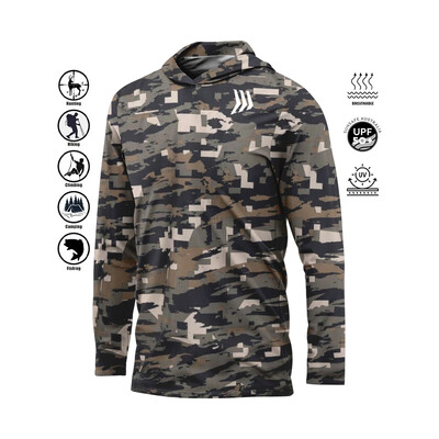 Nova muška majica s dugim rukavima, UV brzo sušeća ribolovna košulja, tanka prozračna vanjska majica s kapuljačom, muška Gillz ribolovačka košulja