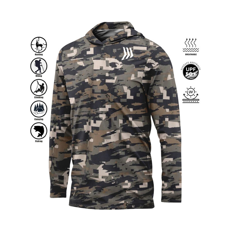 Nova muška majica s dugim rukavima, UV brzo sušeća ribolovna košulja, tanka prozračna vanjska majica s kapuljačom, muška Gillz ribolovačka košulja