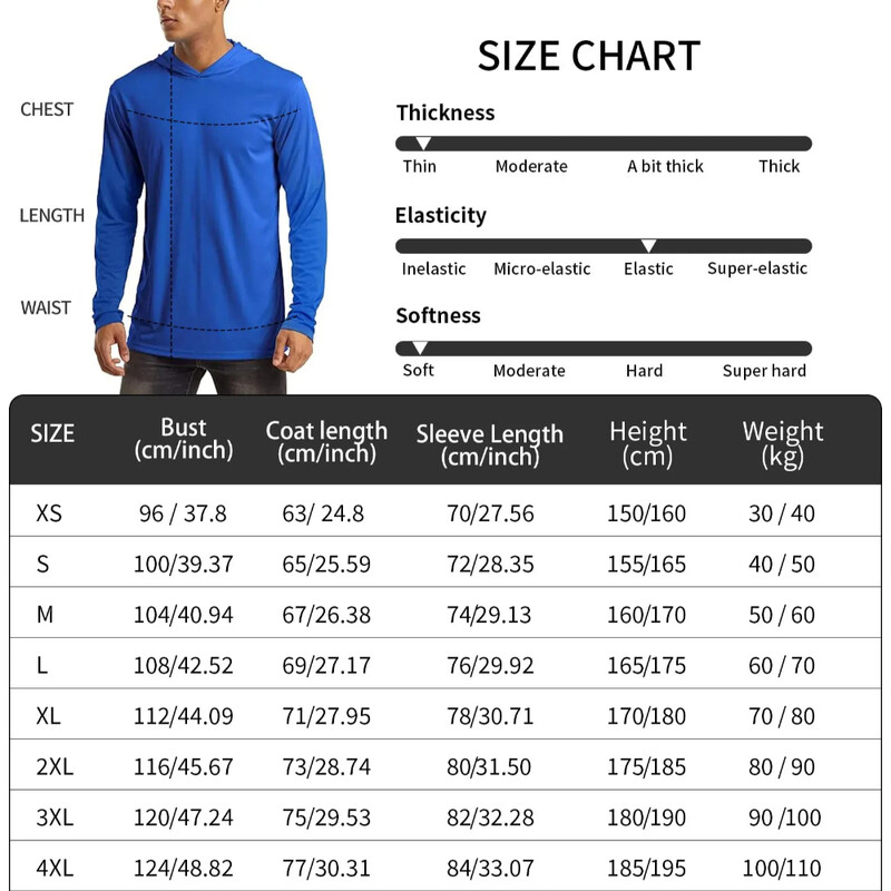 Nova muška majica s dugim rukavima, UV brzo sušeća ribolovna košulja, tanka prozračna vanjska majica s kapuljačom, muška Gillz ribolovačka košulja