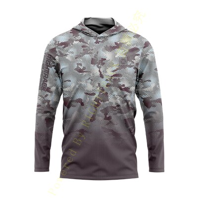 HotSale RIGHTTRACK Мъжки качулки Риболовно облекло UPF50+ UV камуфлаж Лов Катерене Къмпинг Туризъм Дишащо облекло за открито