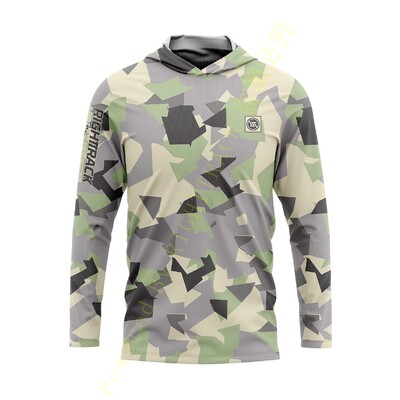 HotSale RIGHTTRACK Мъжки качулки Риболовно облекло UPF50+ UV камуфлаж Лов Катерене Къмпинг Туризъм Дишащо облекло за открито