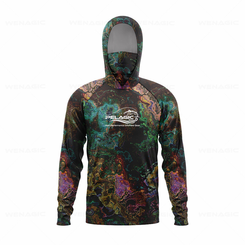 pelagic ear Мъжка качулка Риболовна риза с дълъг ръкав Риболовно облекло Риболовна тениска UV защита Риболовна риза Риболовно облекло