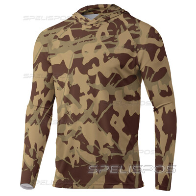 Комплект за риболов Качулки с дълги ръкави Летни риболовни ризи UPF 50+ Риба Майо Горнища Облекло Плажно оборудване Яхта Морска фланелка Качулка за бягане