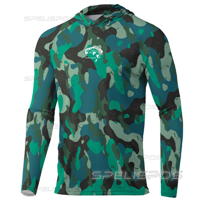 Комплект за риболов Качулки с дълги ръкави Летни риболовни ризи UPF 50+ Риба Майо Горнища Облекло Плажно оборудване Яхта Морска фланелка Качулка за бягане