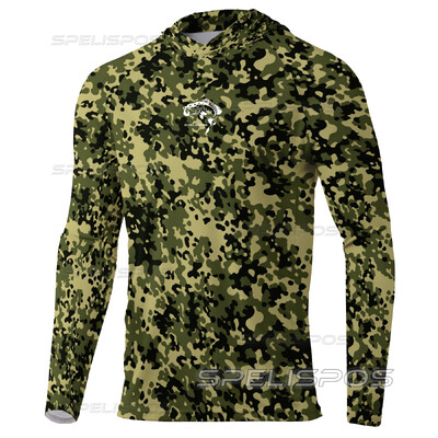 Комплект за риболов Качулки с дълги ръкави Летни риболовни ризи UPF 50+ Риба Майо Горнища Облекло Плажно оборудване Яхта Морска фланелка Качулка за бягане