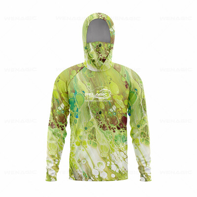 pelaģiskie rīki Vīriešu kapuce makšķerēšanas krekls ar garām piedurknēm Makšķernieku apģērbs makšķerēšanas t krekls UV aizsardzība makšķerēšanas krekls Makšķerēšanas apģērbs