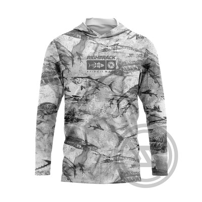 Нови мъжки качулки RIGHTTRACK Риболовно облекло UPF50+ UV камуфлаж Лов Катерене Къмпинг Туризъм Мрежесто облекло на открито