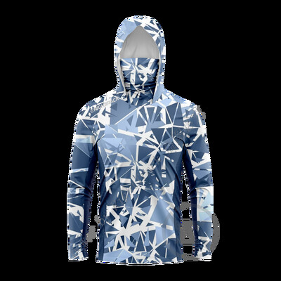 RIGHTTRACK Мъжки суичъри с маска Риболовно облекло UPF50+ UV камуфлаж Лов Катерене Къмпинг Туризъм Дишащо облекло за риболов