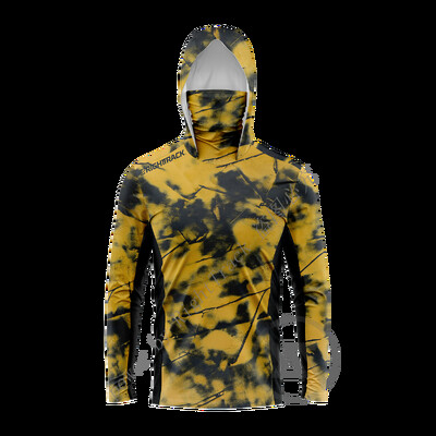 RIGHTTRACK Мъжки суичъри с маска Риболовно облекло UPF50+ UV камуфлаж Лов Катерене Къмпинг Туризъм Дишащо облекло за риболов