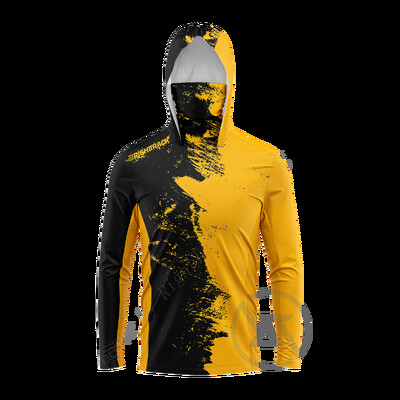 RIGHTTRACK Мъжки суичъри с маска Риболовно облекло UPF50+ UV камуфлаж Лов Катерене Къмпинг Туризъм Дишащо облекло за риболов