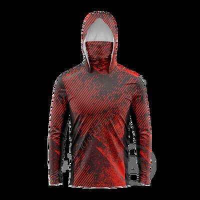 RIGHTTRACK Мъжки суичъри с маска Риболовно облекло UPF50+ UV камуфлаж Лов Катерене Къмпинг Туризъм Дишащо облекло за риболов