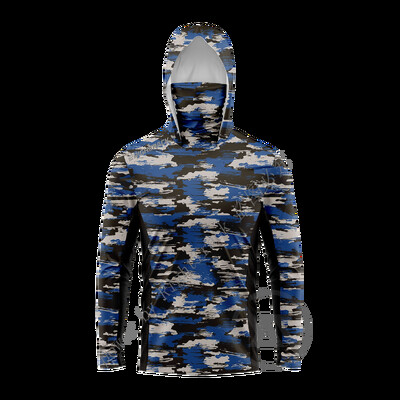 RIGHTTRACK Мъжки суичъри с маска Риболовно облекло UPF50+ UV камуфлаж Лов Катерене Къмпинг Туризъм Дишащо облекло за риболов