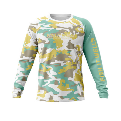 Лятна риболовна мъжка риза с дълъг ръкав 50+ UPF защита Бързосъхнещи топове Леки тънки дишащи ризи за открито