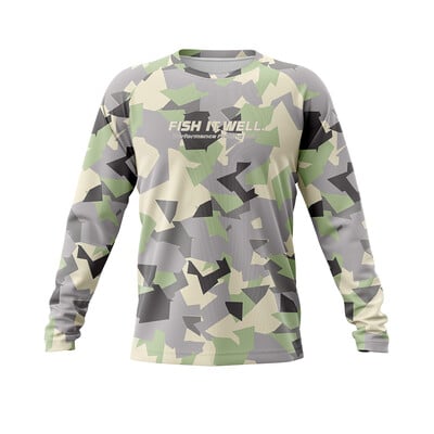 Лятна риболовна мъжка риза с дълъг ръкав 50+ UPF защита Бързосъхнещи топове Леки тънки дишащи ризи за открито