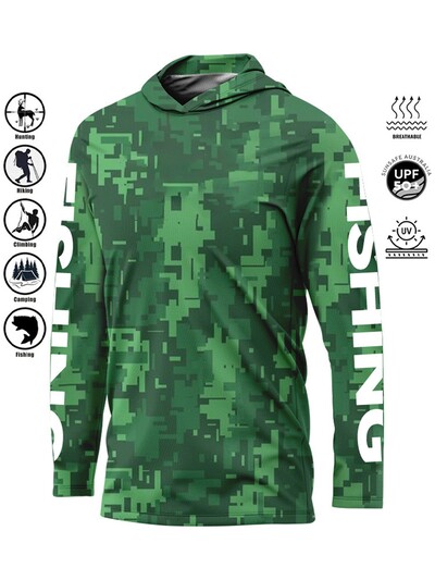 2024 Ribička majica s kapuljačom, UPF 50+ UV zaštita Brzo sušeće majice Prozračne majice za ribolov na otvorenom koje upijaju vlagu