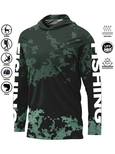 2024 Ribička majica s kapuljačom, UPF 50+ UV zaštita Brzo sušeće majice Prozračne majice za ribolov na otvorenom koje upijaju vlagu