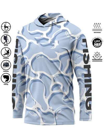 2024 Ribička majica s kapuljačom, UPF 50+ UV zaštita Brzo sušeće majice Prozračne majice za ribolov na otvorenom koje upijaju vlagu