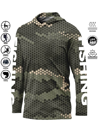 2024 Ribička majica s kapuljačom, UPF 50+ UV zaštita Brzo sušeće majice Prozračne majice za ribolov na otvorenom koje upijaju vlagu