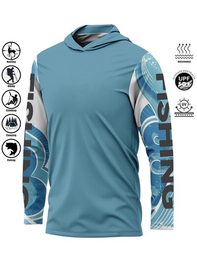 2024 Ribička majica s kapuljačom, UPF 50+ UV zaštita Brzo sušeće majice Prozračne majice za ribolov na otvorenom koje upijaju vlagu