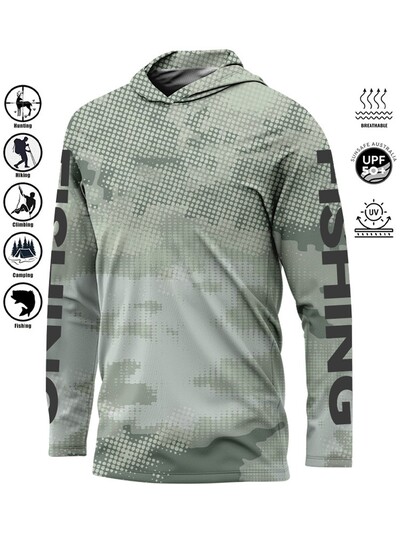 2024 Ribička majica s kapuljačom, UPF 50+ UV zaštita Brzo sušeće majice Prozračne majice za ribolov na otvorenom koje upijaju vlagu