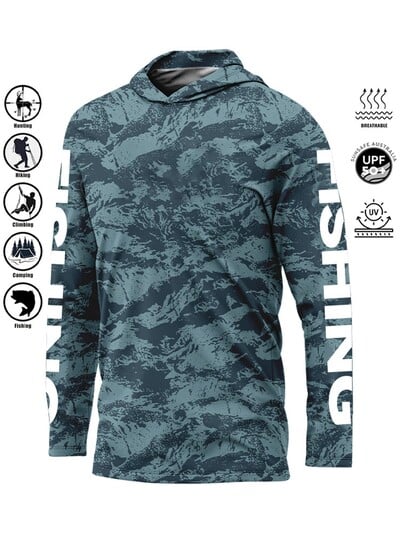 2024 Ribička majica s kapuljačom, UPF 50+ UV zaštita Brzo sušeće majice Prozračne majice za ribolov na otvorenom koje upijaju vlagu