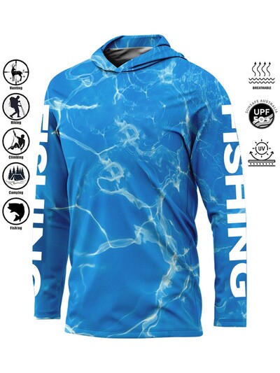 2024 Ribička majica s kapuljačom, UPF 50+ UV zaštita Brzo sušeće majice Prozračne majice za ribolov na otvorenom koje upijaju vlagu