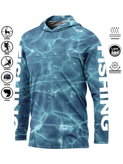 2024 Ribička majica s kapuljačom, UPF 50+ UV zaštita Brzo sušeće majice Prozračne majice za ribolov na otvorenom koje upijaju vlagu