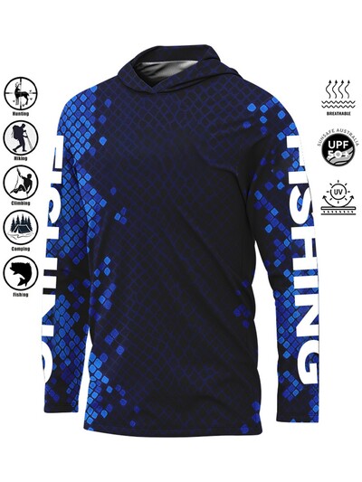 2024 Ribička majica s kapuljačom, UPF 50+ UV zaštita Brzo sušeće majice Prozračne majice za ribolov na otvorenom koje upijaju vlagu