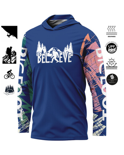 BIGFOOT Jauns Skriešanas Apģērbs Hoodie Daudzfunkcionāls Vīriešu Sporta Apģērbs Vasaras Elpojošs Garām piedurknēm Skriešanas Apģērbs Saule Makšķerēšana