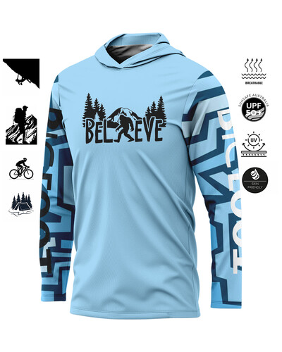 BIGFOOT Jauns Skriešanas Apģērbs Hoodie Daudzfunkcionāls Vīriešu Sporta Apģērbs Vasaras Elpojošs Garām piedurknēm Skriešanas Apģērbs Saule Makšķerēšana