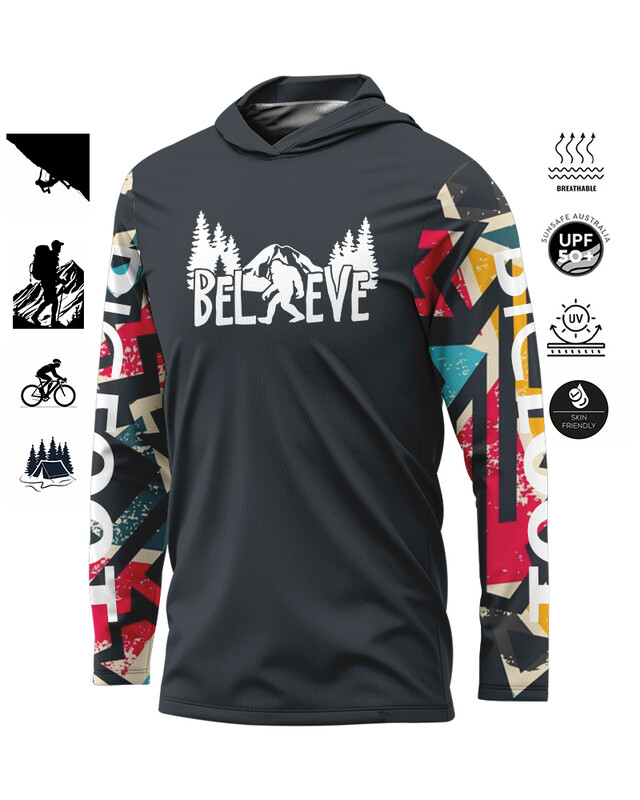 BIGFOOT Jauns Skriešanas Apģērbs Hoodie Daudzfunkcionāls Vīriešu Sporta Apģērbs Vasaras Elpojošs Garām piedurknēm Skriešanas Apģērbs Saule Makšķerēšana