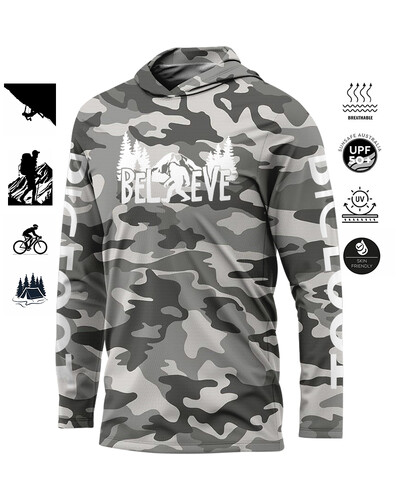 BIGFOOT Спортно облекло с качулка Голям размер UV защита Мъжки външни камуфлажни влагопренасящи трикотажни дрехи за риболов Горнища