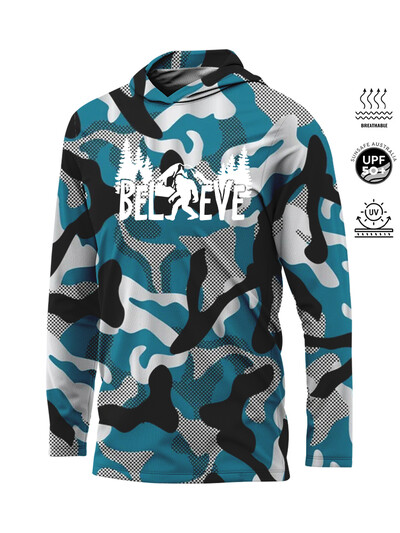 Muška sportska odjeća s kapuljačom, ljetna kamuflažna odjeća za ribolov, koja upija vlagu, dugih rukava, UV, muška, lagana za sunčanje