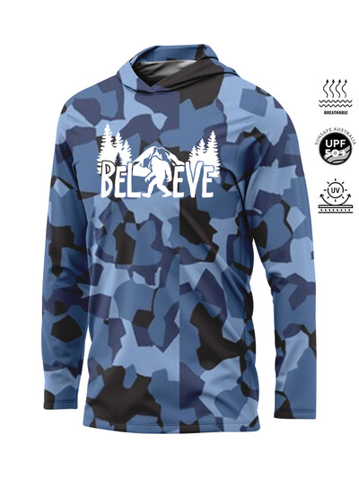 Muška sportska odjeća s kapuljačom, ljetna kamuflažna odjeća za ribolov, koja upija vlagu, dugih rukava, UV, muška, lagana za sunčanje