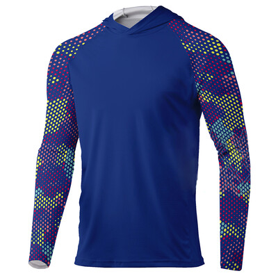 Kapuljača s kapuljačom za ribolov Muška odjeća Ljetni dres s dugim rukavima za ribolov Zaštita od sunca Kamuflažne majice za ribolov