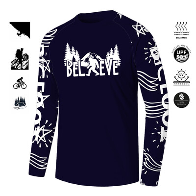 BIGFOOT jauni vīriešu garie riteņi riteņbraukšanas apģērbi vasaras brīvdabas piedurknēm T krekls makšķerēšanas apģērbs Saules aizsargkrēms elpojošs sviedru uzsūcējs