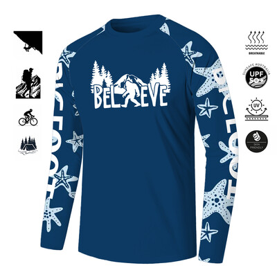 BIGFOOT jauni vīriešu garie riteņi riteņbraukšanas apģērbi vasaras brīvdabas piedurknēm T krekls makšķerēšanas apģērbs Saules aizsargkrēms elpojošs sviedru uzsūcējs