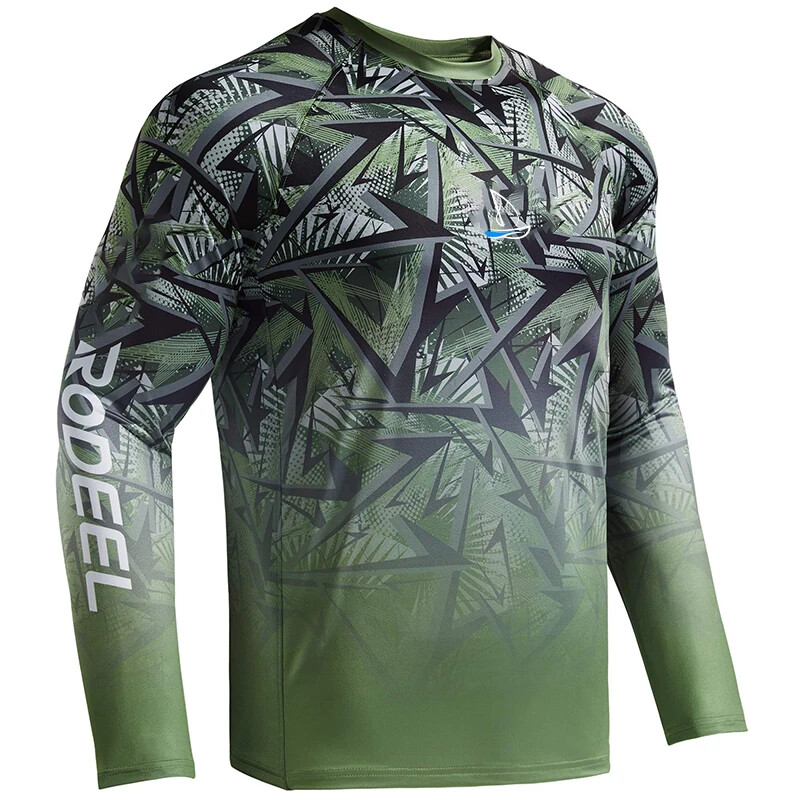 FEIYUE Muške majice za zaštitu od sunca, kamuflažne UPF 50+ dugih rukava, brzo sušeće, prozračne, majice za planinarenje i ribolov, TOPSKE VRHUNKE otporne na UV zrake