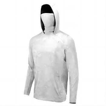 2024 Summer Performance Fishing Hoodie Mask Uv защита UPF 50 Тениски с дълъг ръкав Мъжки дишащи риболов