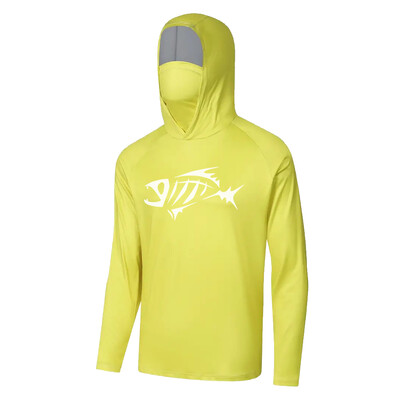 2024 Summer Performance Fishing Hoodie Mask Uv защита UPF 50 Тениски с дълъг ръкав Мъжки дишащи риболов