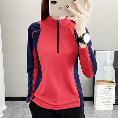 Sieviešu pārgājienu T-krekli Elastīgi elpojoši ātri nožūst pārgājienu T krekls Sieviešu pārgājienu T krekls ar garām piedurknēm āra sporta sporta zāles krekls