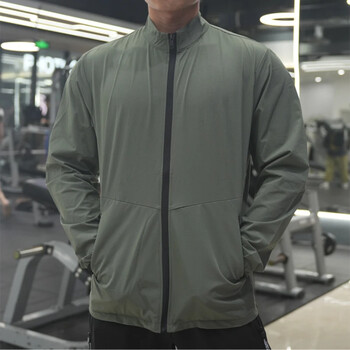 New Men Fitness Running Jacket Ανοιξιάτικα και Φθινοπωρινά Εξωτερικά Ενδύματα Γυμναστηρίου Χαλαρά casual Jogging Outdoor Stand-up Collar Αθλητική φόρμα