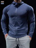 Мъжко яке за тренировки по бягане Фитнес спортни ризи Горнища с качулки с къс ръкав Суичър с качулка за колоездене на открито Дрехи за тренировка на мускулите