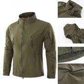 Medžioklės striukė su gobtuvu, skirta bėgioti žygiams kopti lauke sportuoti terminiai dviratininkų apranga 2024 m. Naujas vėjui atsparus drabužis, jojimo paltas