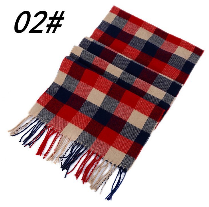 Nová zimná šatka z imitácie kašmíru, pánska šatka z imitácie kašmíru, hrubá britská kockovaná šatka
