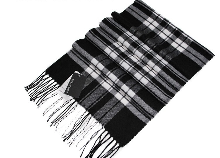 Nová zimná šatka z imitácie kašmíru, pánska šatka z imitácie kašmíru, hrubá britská kockovaná šatka