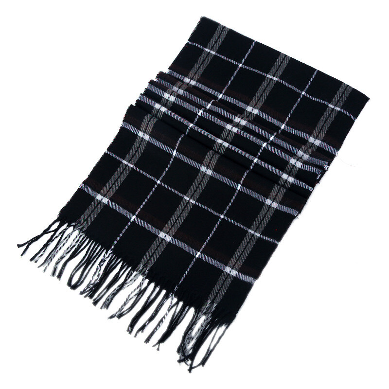 Nová zimná šatka z imitácie kašmíru, pánska šatka z imitácie kašmíru, hrubá britská kockovaná šatka