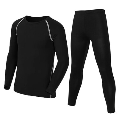 Деца Дете Момче Момиче Conproression Ски Комплект бельо Фитнес Ски Сноуборд Спорт Бягане Туризъм Упражнения Джогинг костюм 19