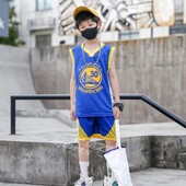 НОВО 24/25 Детско облекло Костюм момче момиче Баскетболни фланелки Лейкърс 30 игрална екипна униформа тренировъчна жилетка и шорти